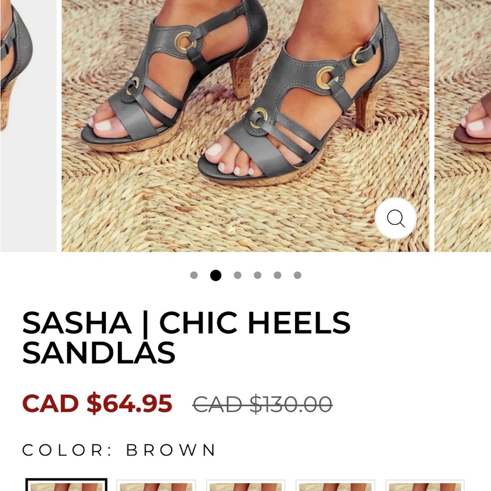 Sasha Gray Heels with Gold Accents totally new